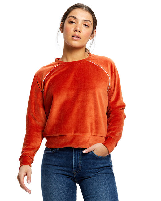 S2R Velour Long Sleeve Crop T-Shirt