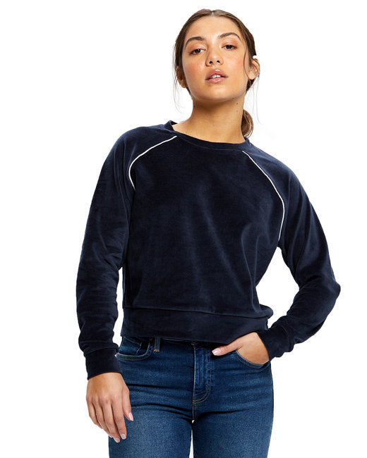 S2R Velour Long Sleeve Crop T-Shirt